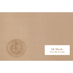 Brass mesh 20-120 mesh, width 50mm-300mm CuZn36 CW507L mesh