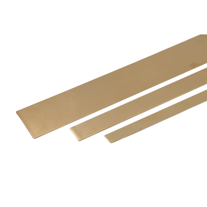 Brass flat bar 2.0401 CW614N sheet metal strips 20x0.5mm–90x6mm cut-to-size strips