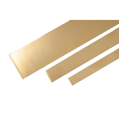 Brass flat bar 2.0401 CW614N sheet metal strips 20x0.5mm–90x6mm cut-to-size strips