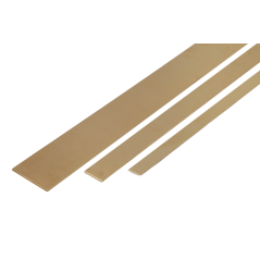Brass flat bar 2.0401 CW614N sheet metal strips 20x0.5mm–90x6mm cut-to-size strips