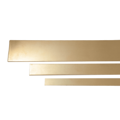 Brass flat bar 2.0401 CW614N sheet metal strips 20x0.5mm–90x6mm cut-to-size strips